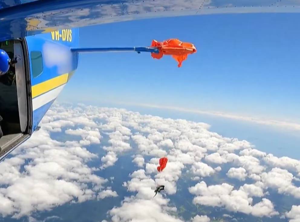 Se tiró en paracaídas y vivió momentos de terror: cómo terminó todo es impresionante